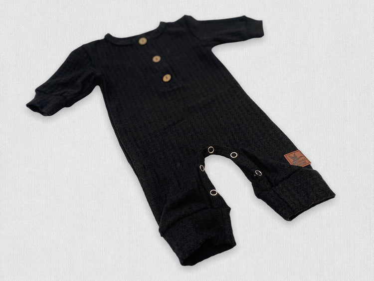 Basically Branded Newborn Sleeper Set  - Black - Branded Birdie