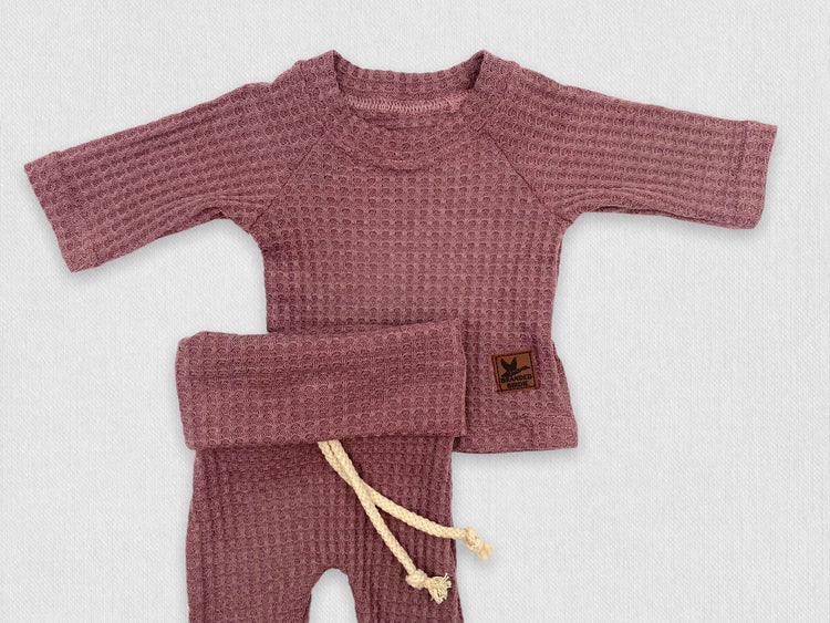 Basically Branded Newborn Shirt and Pant Set - Rosewood Pink - Branded Birdie