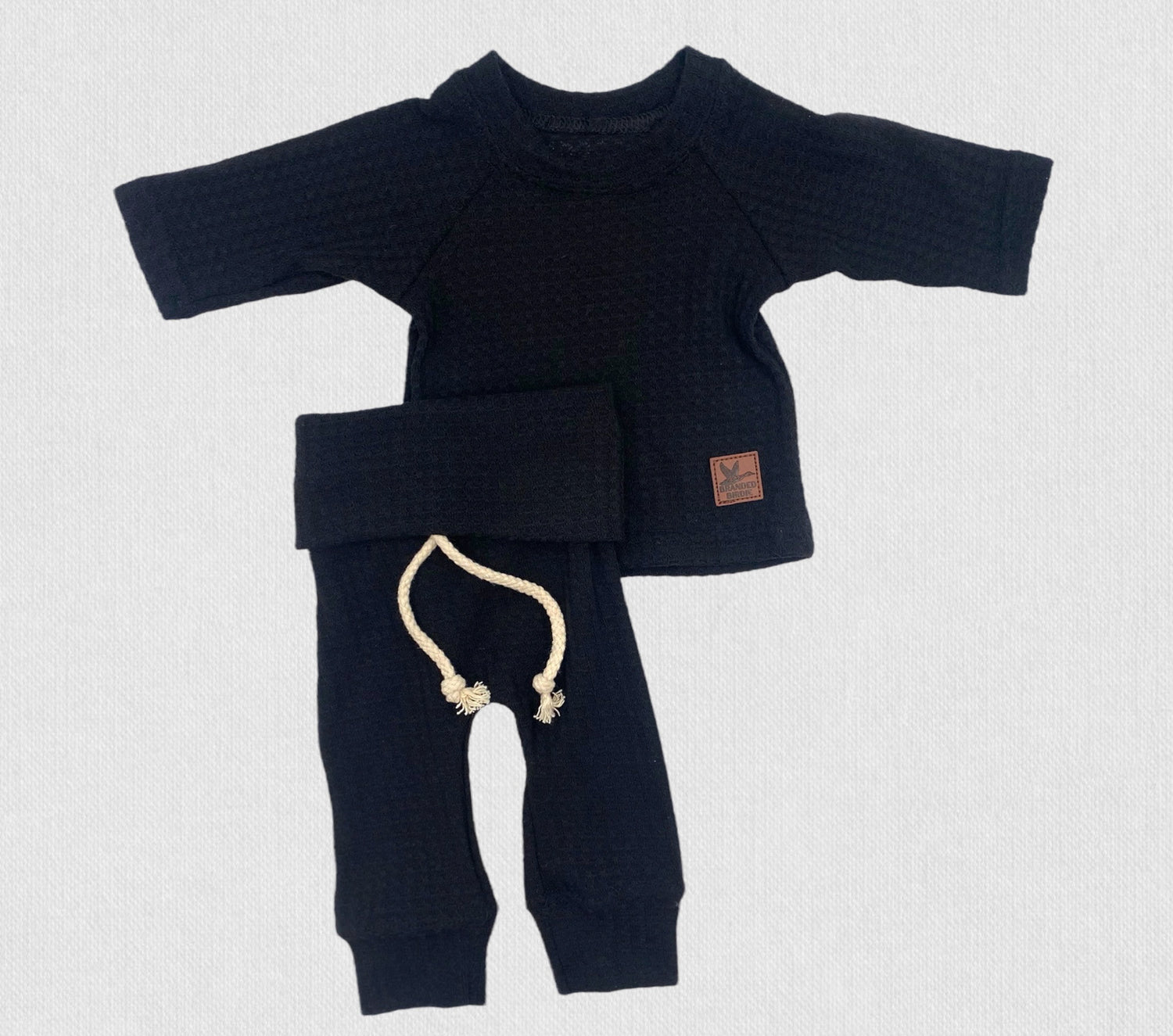 Basically Branded Newborn Shirt and Pant Set - Black - Branded Birdie