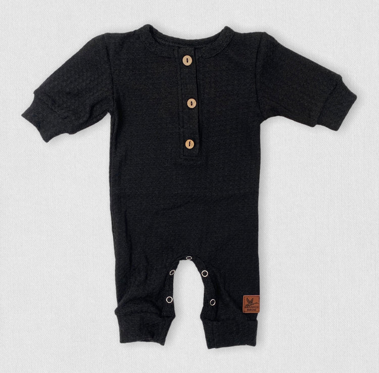 Basically Branded Newborn Sleeper Set  - Black - Branded Birdie