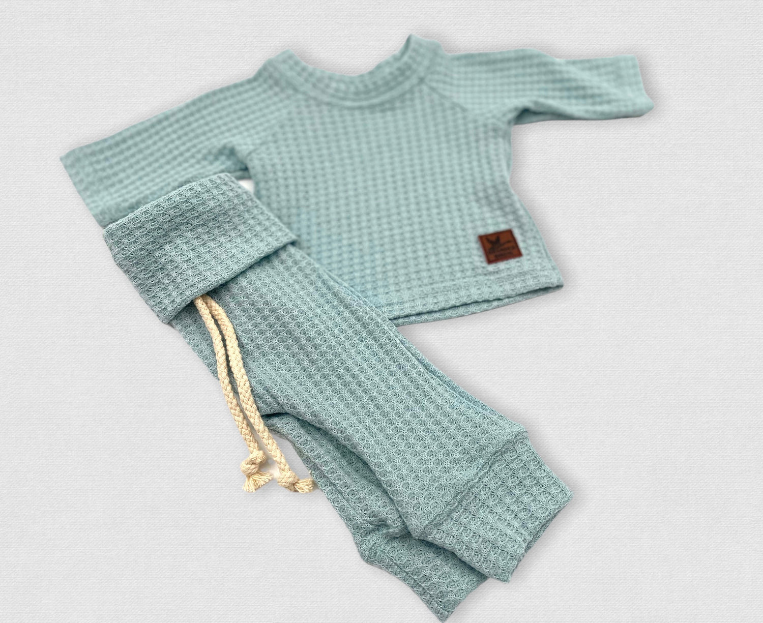 Basically Branded Newborn Shirt and Pant Set - Powder Blue - Branded Birdie