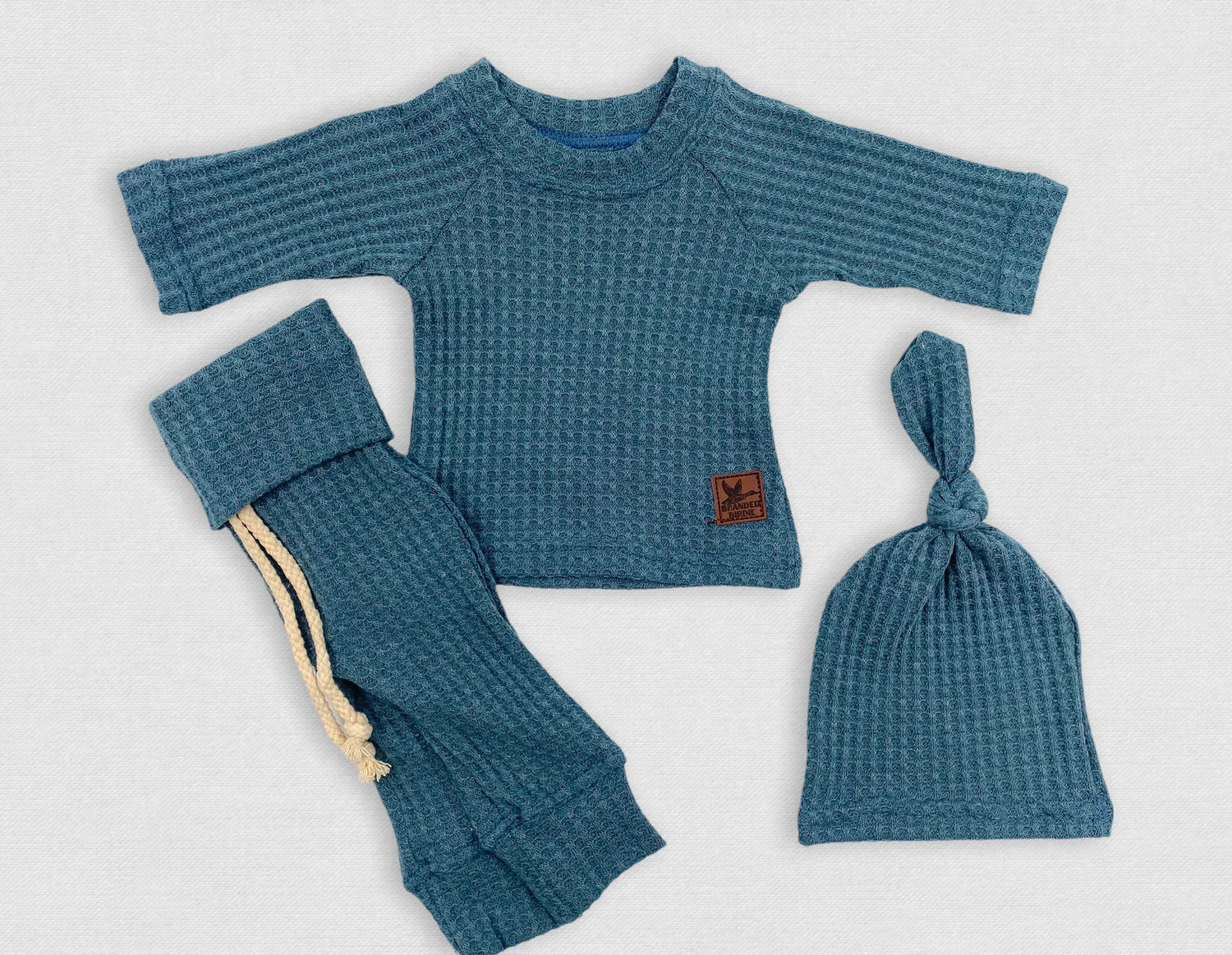 Basically Branded Newborn Shirt and Pant Set - Denim Pine - Branded Birdie