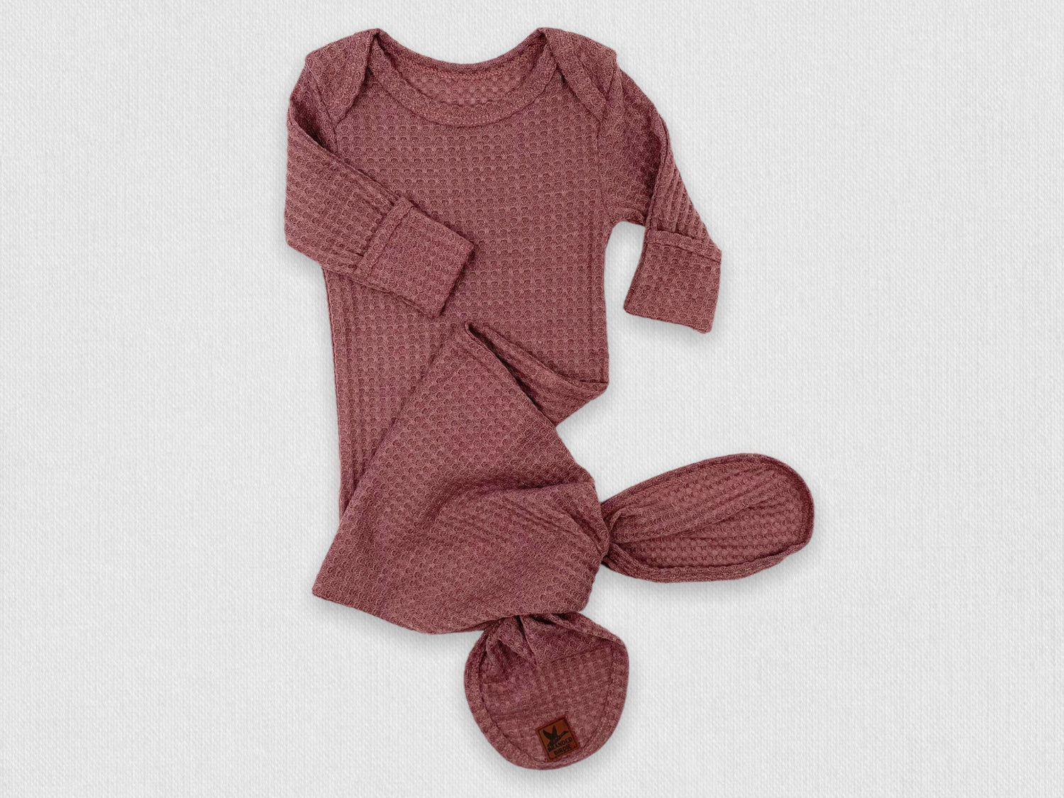 Basically Branded Newborn Knotted Gown Set - Rosewood Pink - Branded Birdie