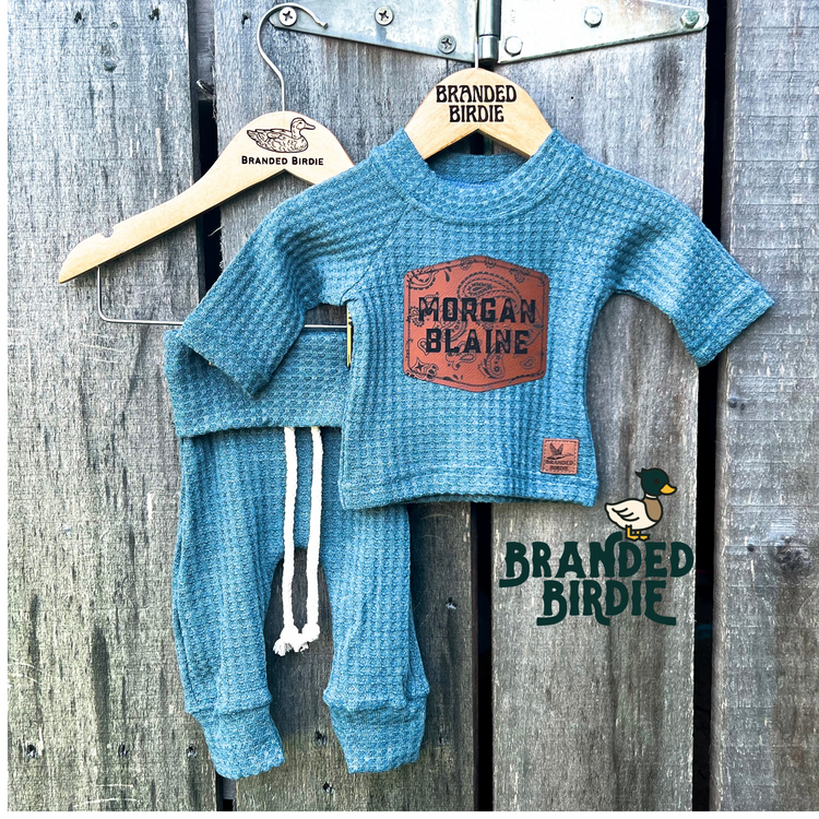 Western Pattern - Custom Branded Newborn - Denim Pine - As Seen On Tik Tok