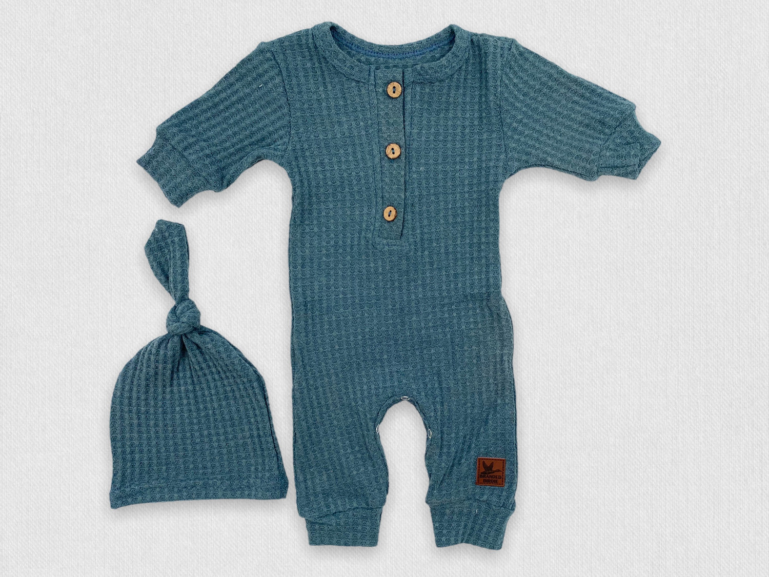 Basically Branded Newborn Sleeper Set  - Denim Pine - Branded Birdie