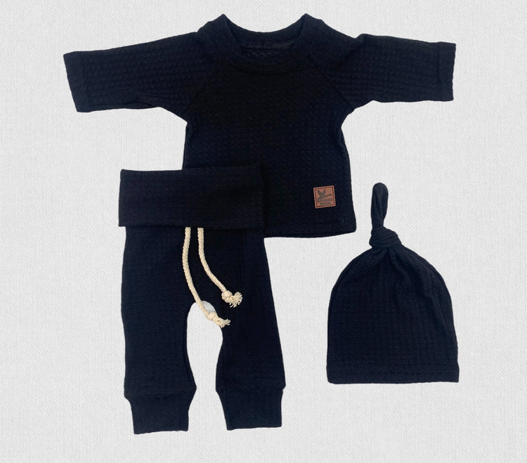 Basically Branded Newborn Shirt and Pant Set - Black - Branded Birdie