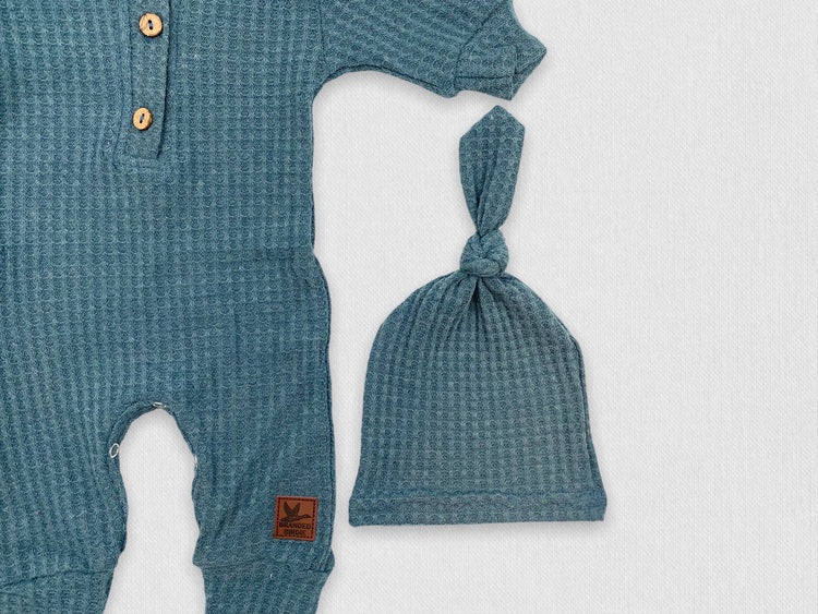 Basically Branded Newborn Sleeper Set  - Denim Pine - Branded Birdie