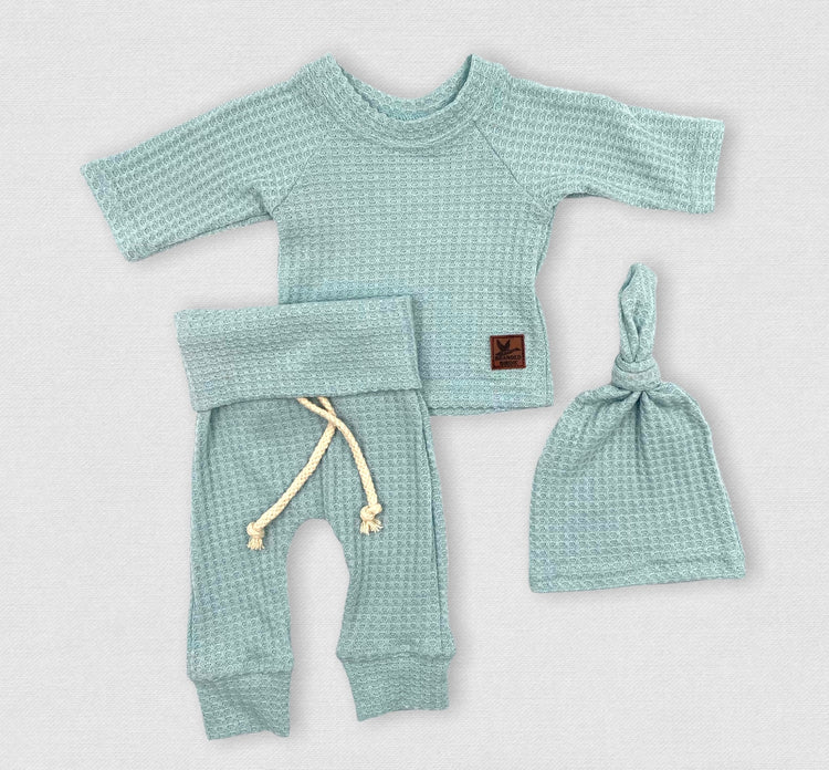 Basically Branded Newborn Shirt and Pant Set - Powder Blue - Branded Birdie