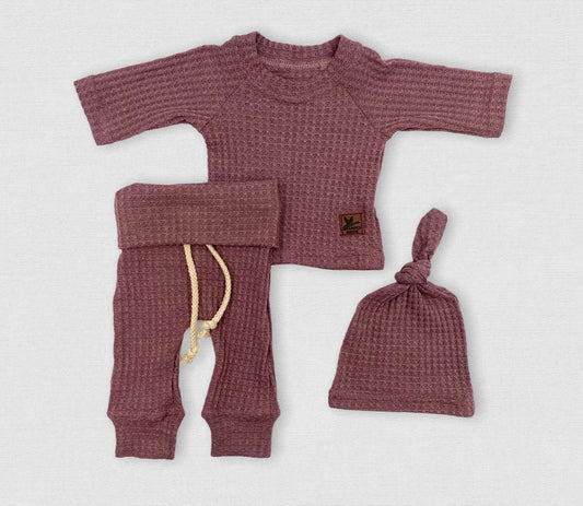 Basically Branded Newborn Shirt and Pant Set - Rosewood Pink - Branded Birdie