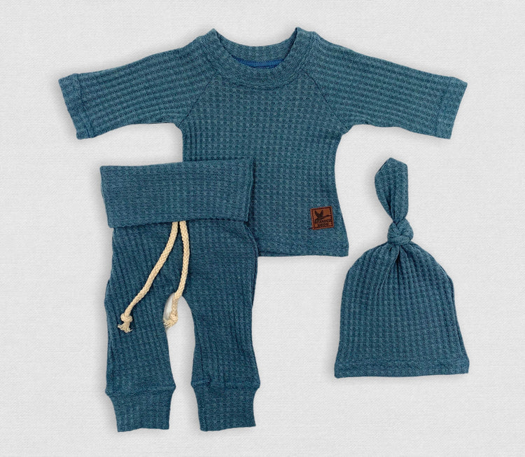 Basically Branded Newborn Shirt and Pant Set - Denim Pine - Branded Birdie