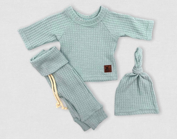 Basically Branded Newborn Shirt and Pant Set - Powder Blue - Branded Birdie